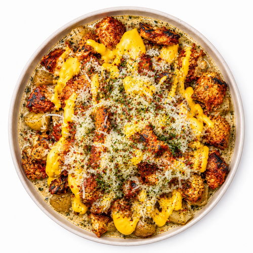 Golden Garlic Chicken Potatoes